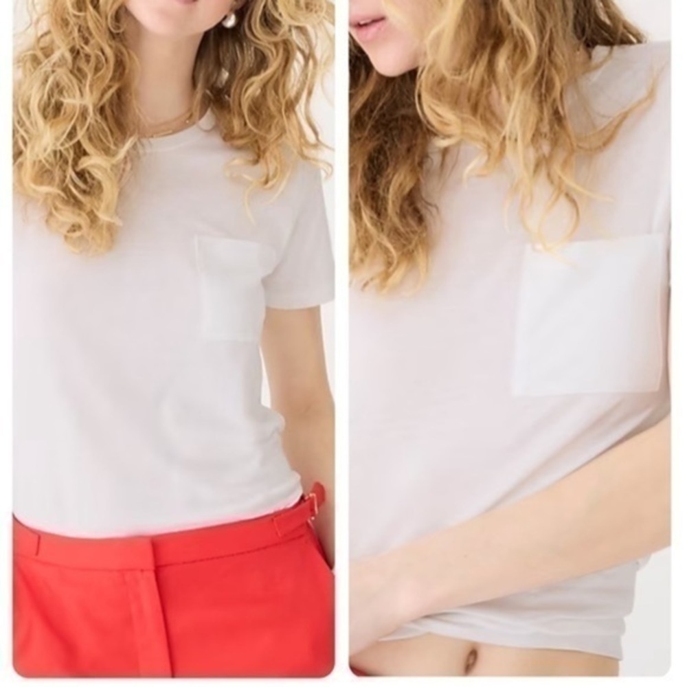 New J Crew Short Sleeve T Shirt in Premium Jersey White XL NWOT
